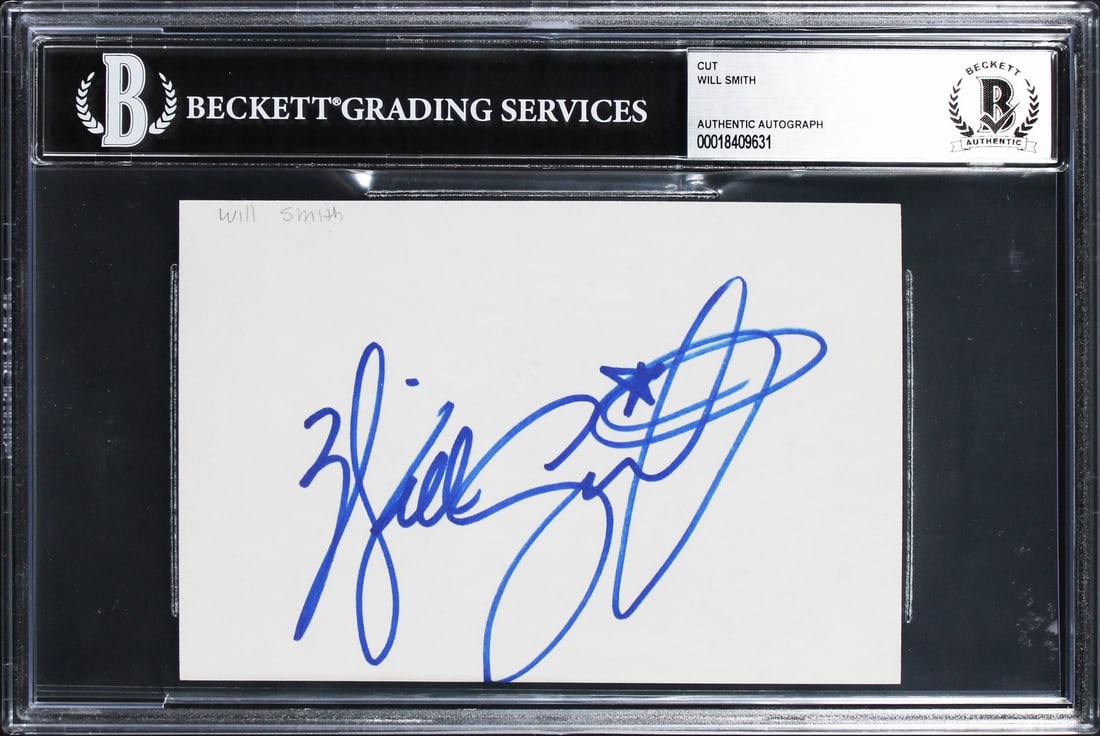 Will Smith Men In Black Signed 4x6 Index Card Beckett Authentic (1 of 2)