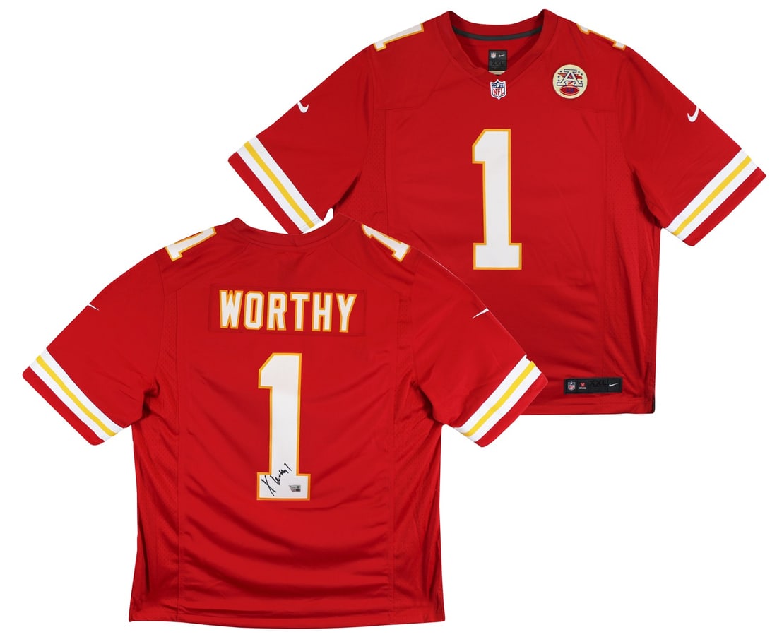 Xavier Worthy Signed Red Nike Limited Jersey Kansas City Chiefs FAN Certified (1 of 6)