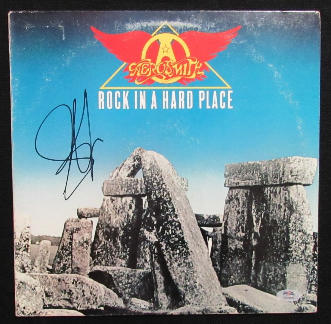 Steven Tyler Signed Aerosmith Rock in a Hard Place Album PSA/DNA (1 of 5)