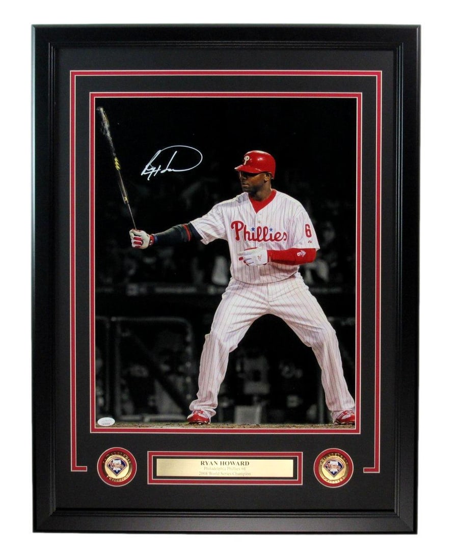 Ryan Howard Signed 16x20 Framed Photo Philadelphia Phillies JSA Authenticated (1 of 4)