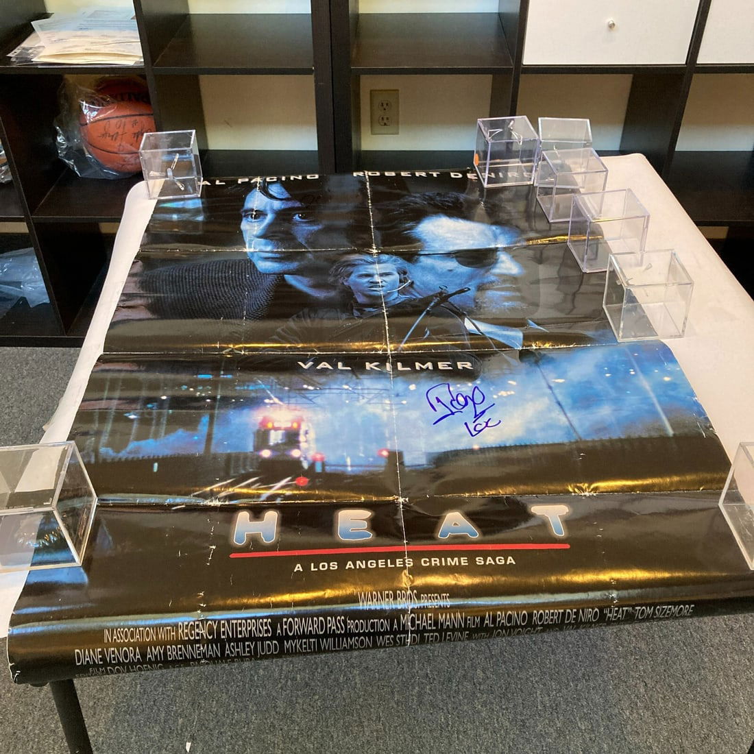 Al Pacino Tone Loc Signed Heat 27x38 Original Movie Poster: Al Pacino Tone Loc Signed Heat 27x38 Original Movie Poster This large original movie poster from the film "Heat" features the signatures of acclaimed actor Al Pacino and rapper Tone Loc. Measuring 27x