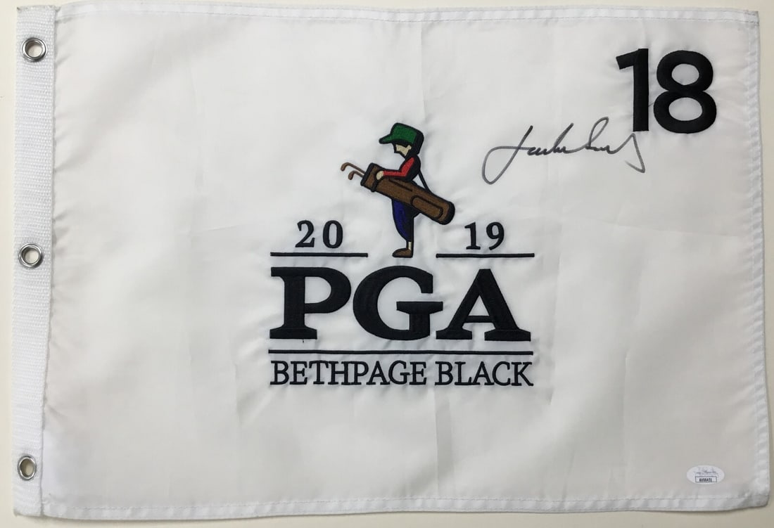 Jordan Spieth Signed 2019 PGA Bethpage Black Flag JSA Authenticated (1 of 4)