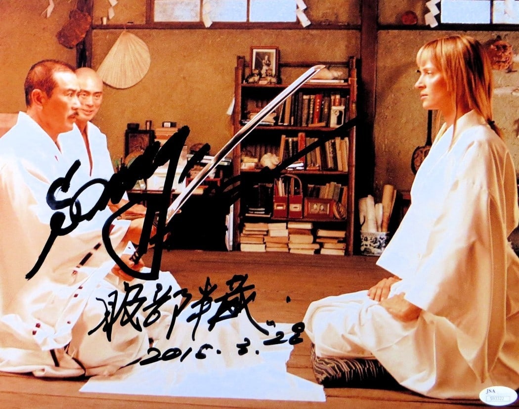 Sonny Chiba Autographed 11x14 Photo Kill Bill Vol 1 JSA Authentication (1 of 2)