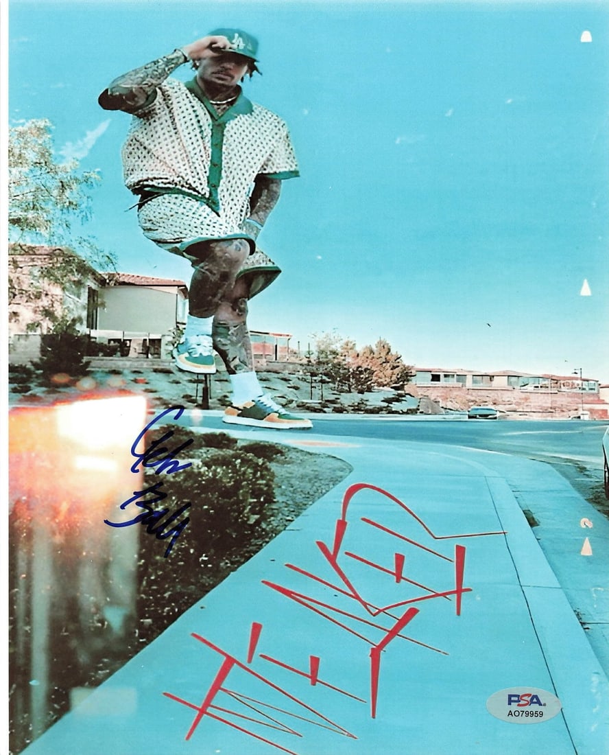 LiAngelo Gelo Ball Autographed 8x10 Photo PSA/DNA Certified: LiAngelo Gelo Ball Autographed 8x10 Photo PSA/DNA Certified This signed 8x10 photograph features LiAngelo (Gelo) Ball, showcasing his autograph that has been authenticated by PSA/DNA, ensuring its aut