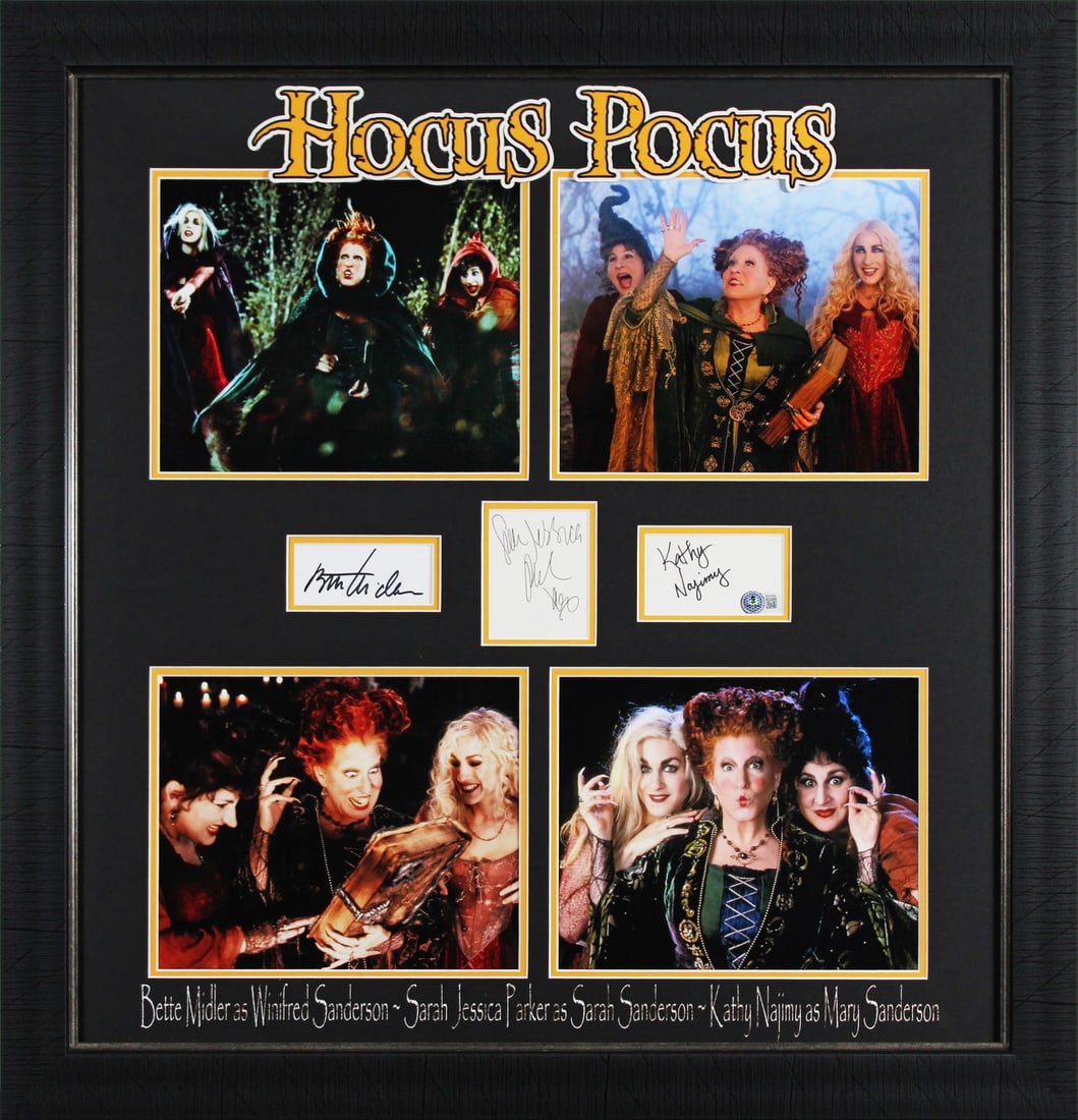 Hocus Pocus Signed Framed Display by Parker Midler Najimy Beckett COA (1 of 3)