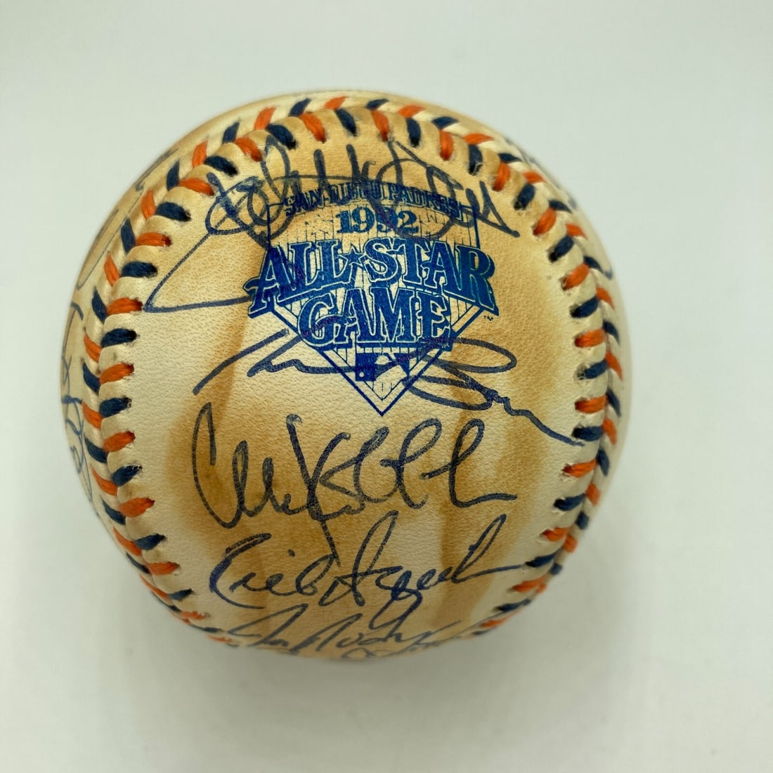 1992 All Star Game Signed Baseball McGwire Puckett Ripken Guaranteed PSA JSA (1 of 11)