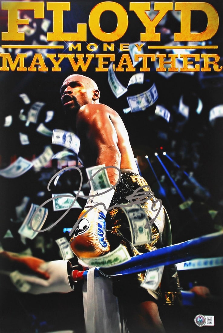 Floyd Mayweather Signed 12x18 Photo with Beckett Authentication (1 of 1)