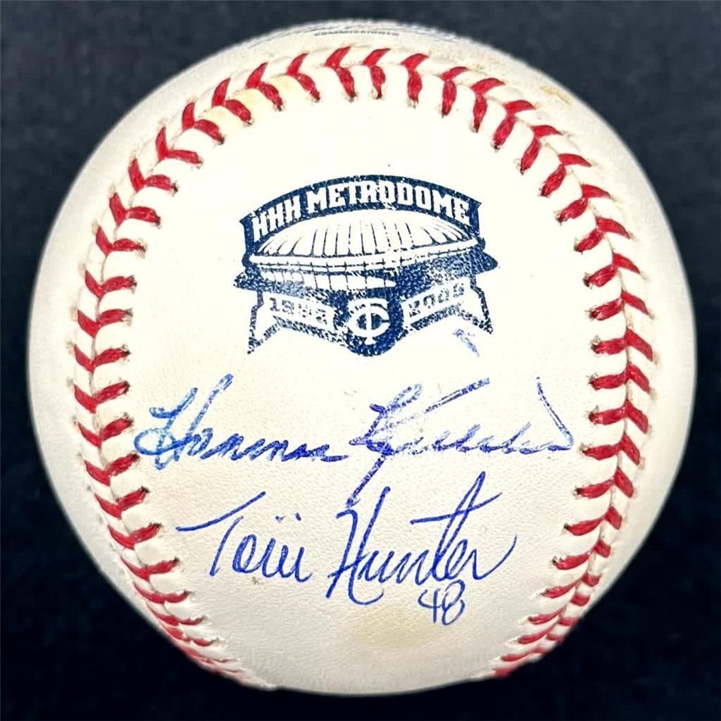 Harmon Killebrew Torii Hunter Signed Twins Baseball BAS Authenticated (1 of 4)