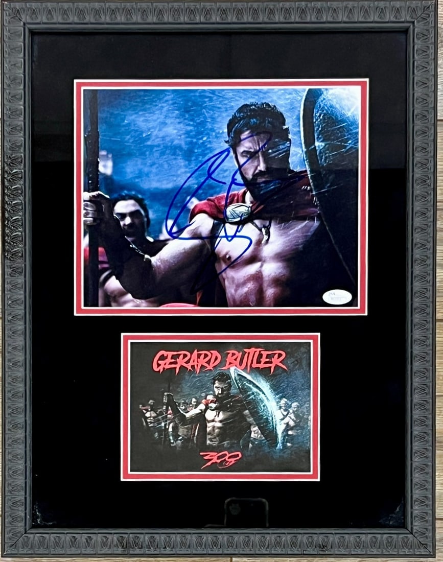 Gerard Butler Signed King Leonidas 8x10 Display JSA Authenticated Framed (1 of 4)