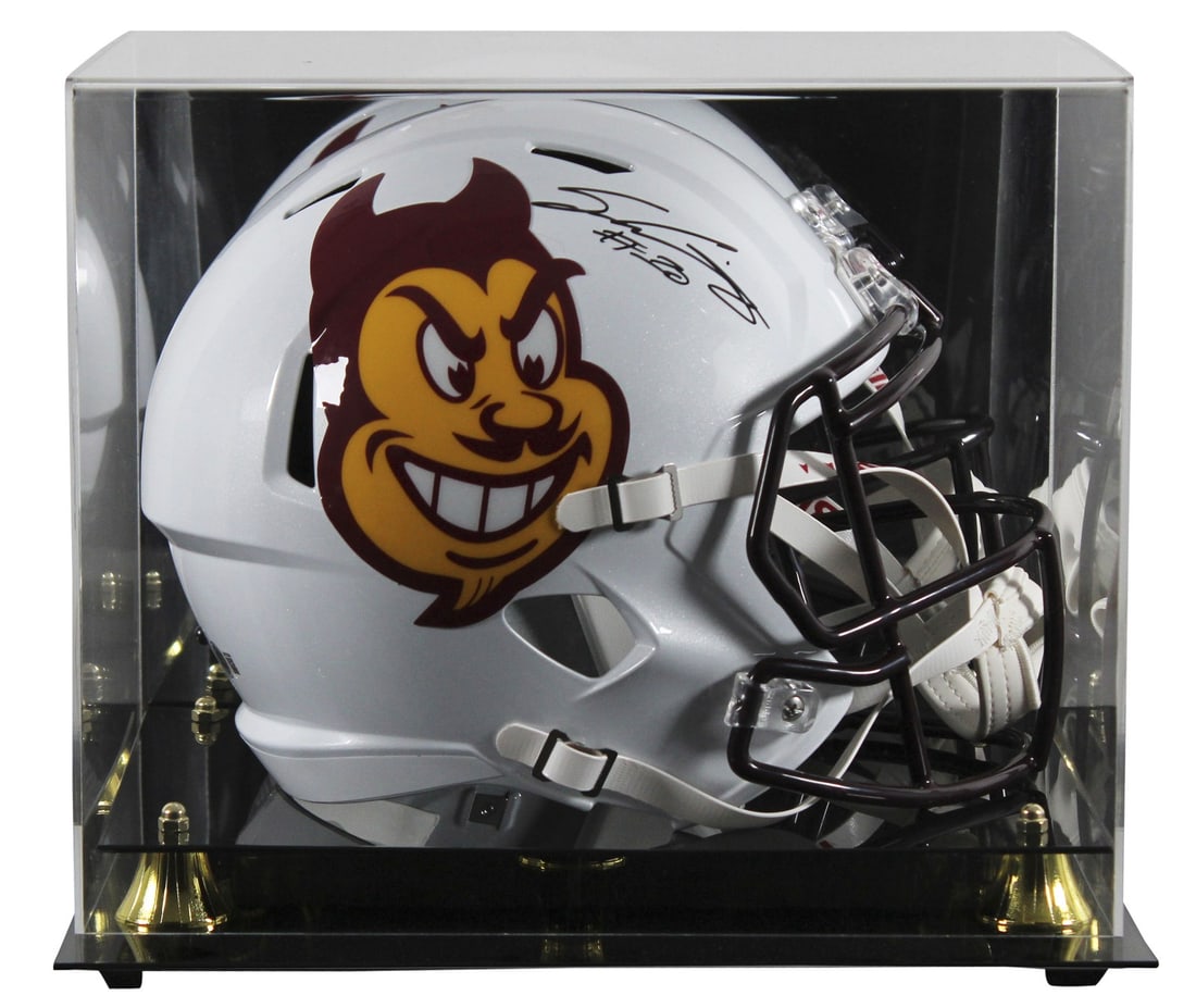 Arizona State Sun Devils Sam Leavitt Signed Riddell Helmet with BAS Authentication: Arizona State Sun Devils Sam Leavitt Signed Riddell Helmet with BAS Authentication This Arizona State Sun Devils full-size speed replica helmet has been personally signed by player Sam Leavitt. The he
