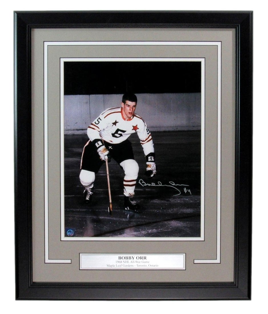 Bobby Orr HOF Signed 1968 All-Star Game Photo Framed with Authentication (1 of 4)