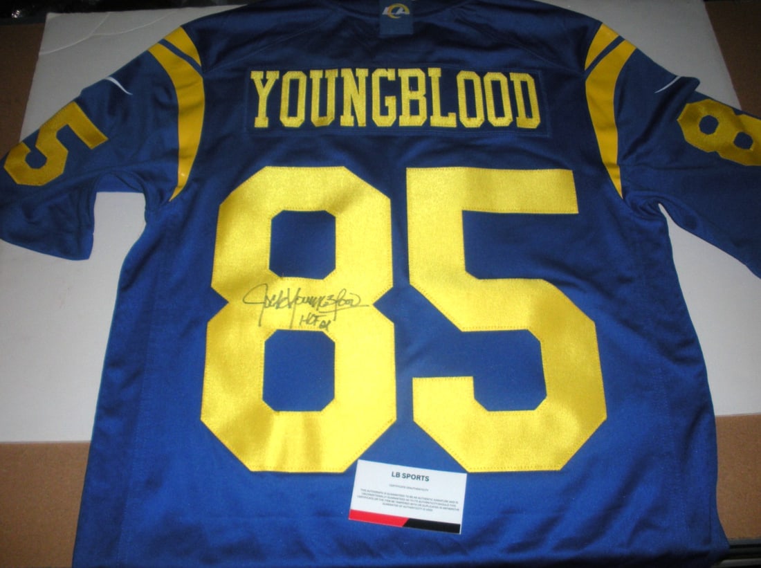 Signed Nike Los Angeles Rams Jersey Jack Youngblood With COA (1 of 2)