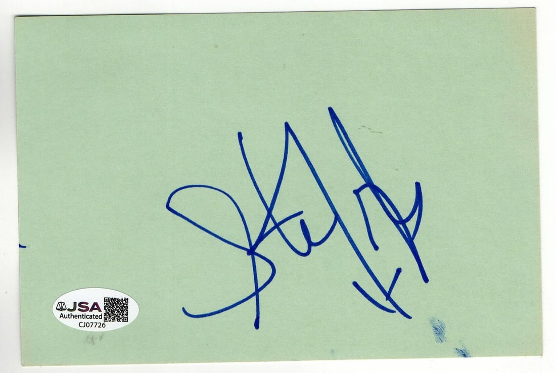 4x6 Index Card Signed by Steven Tyler with JSA Authentication (1 of 2)