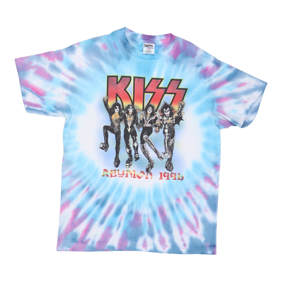 Vintage 1996 Kiss Tour Tie Dye Cotton Graphic T-Shirt (1 of 5)