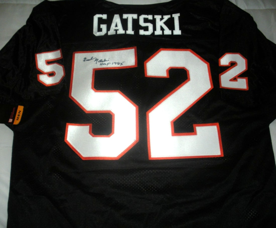 Frank Gatski Cleveland Browns Signed Wilson Jersey with COA (1 of 2)