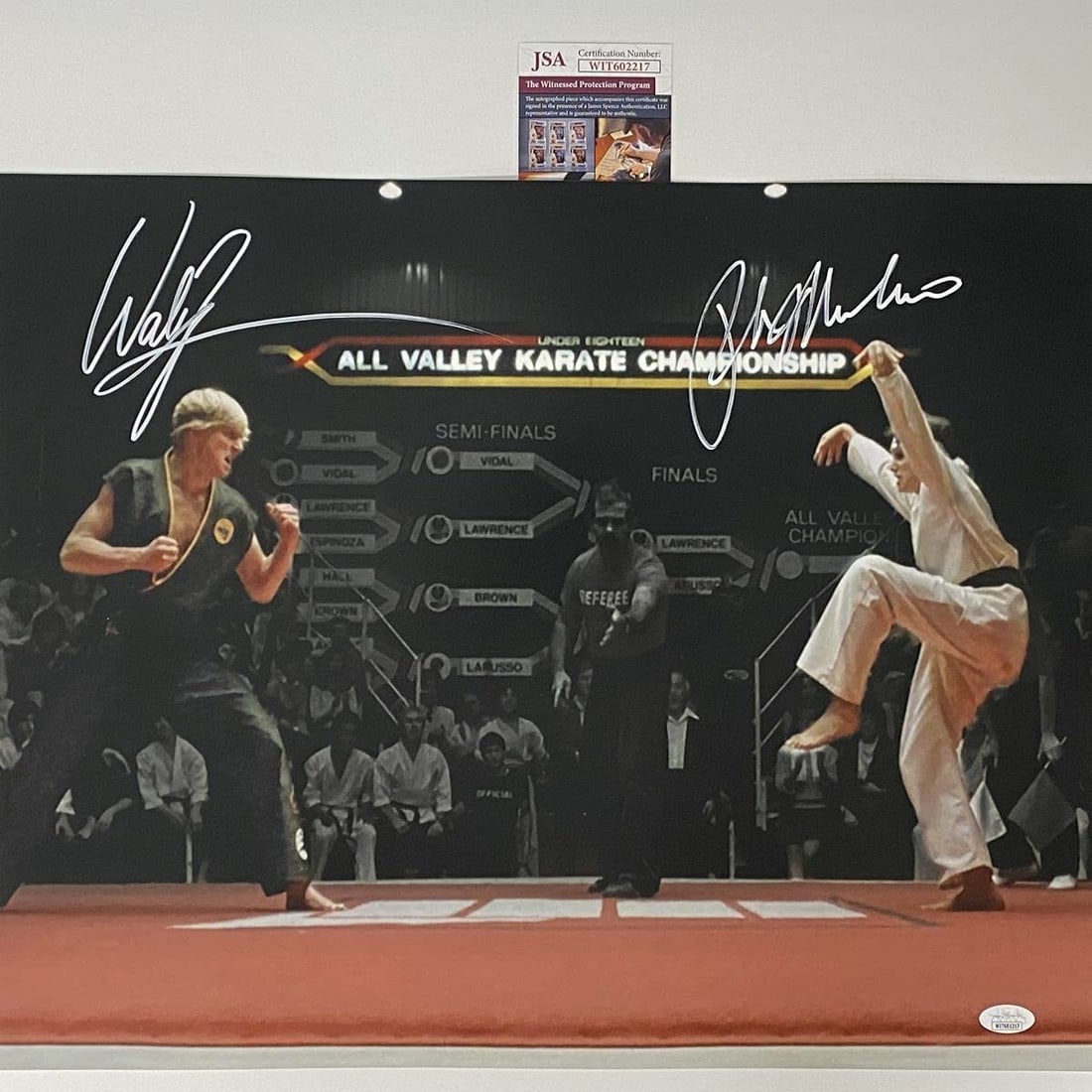 William Zabka Ralph Macchio Autographed 16x20 Karate Kid Photo JSA COA (1 of 1)