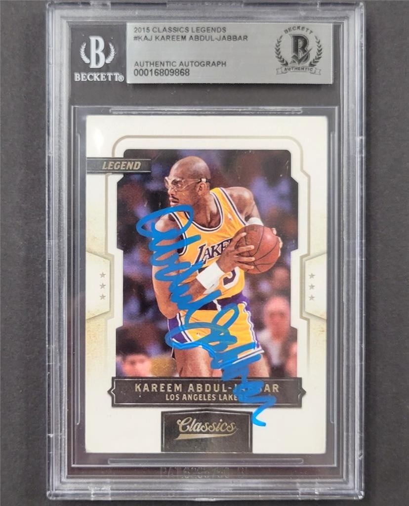 Kareem Abdul-Jabbar 2015 Panini Classics Legends Signed Card BAS Auto (1 of 2)