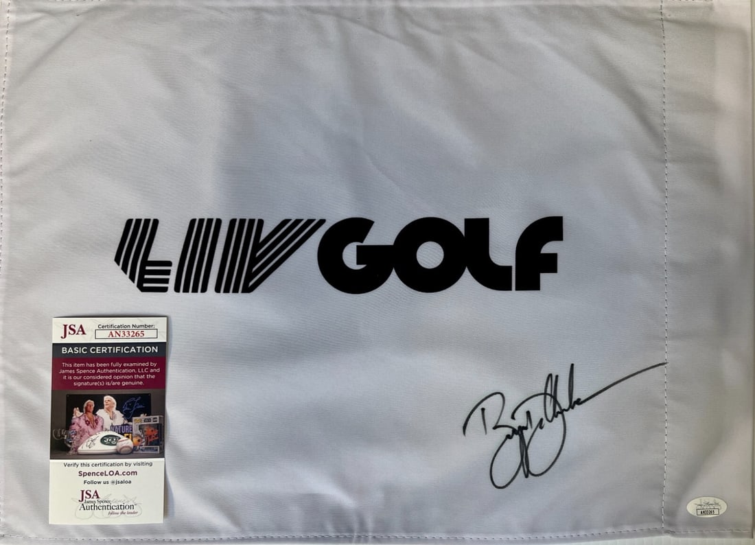 Bryson DeChambeau Signed LIV Golf #18 Pin Flag JSA Authenticated (1 of 2)
