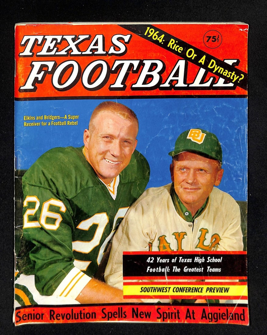 1964 Dave Campbell's Texas Football Magazine Lawrence Elkins Original (1 of 4)