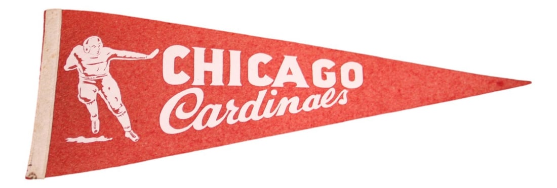 Rare Vintage 1940s Chicago Cardinals 29 Inch Pennant NFL (1 of 4)