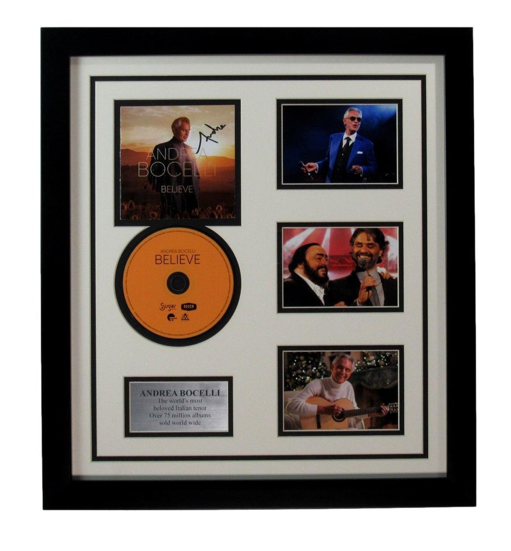 Andrea Bocelli Signed Framed CD Collage with Beckett Authentication (1 of 4)