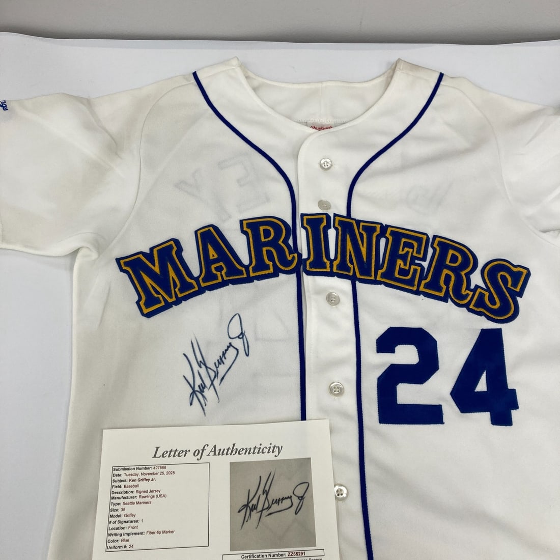 Ken Griffey Jr. Signed 1989 Mariners Jersey with JSA COA (1 of 13)