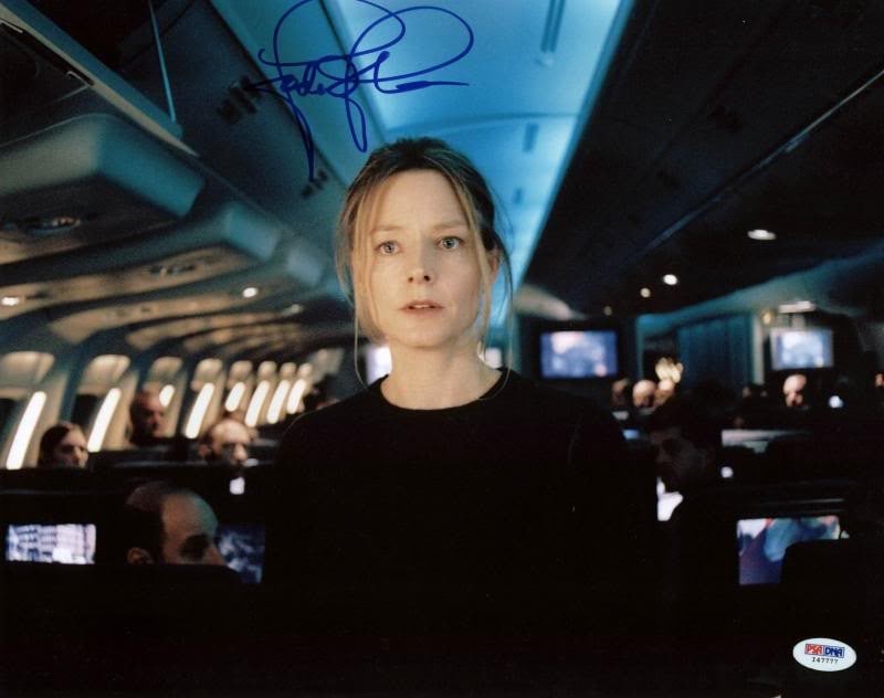 Jodie Foster Flightplan Signed Photo 11x14 PSA/DNA Certified: Jodie Foster Flightplan Signed Photo 11x14 PSA/DNA Certified This authentic 11x14 photograph features the signature of acclaimed actress Jodie Foster, known for her role in the film Flightplan. The au