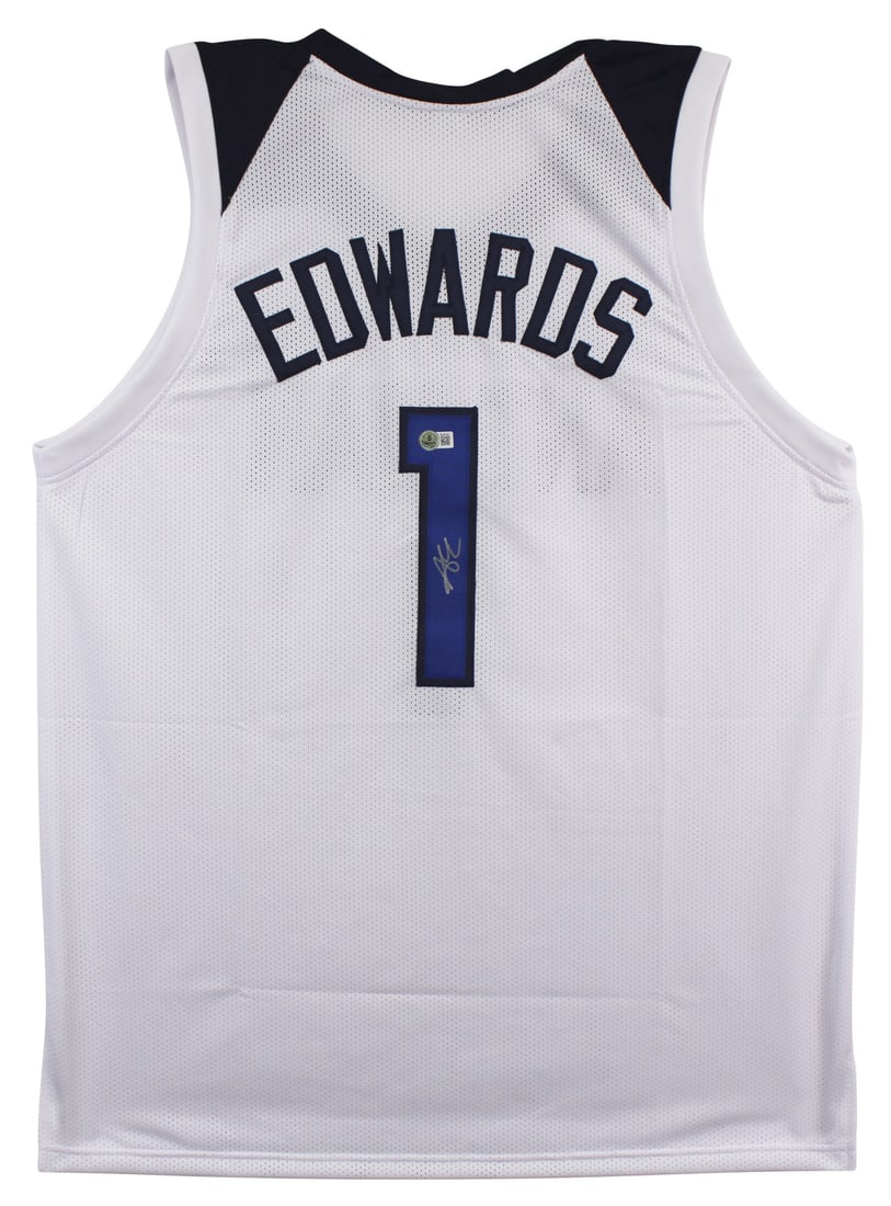 Anthony Edwards Signed Minnesota Timberwolves Jersey BAS Authentication (1 of 3)