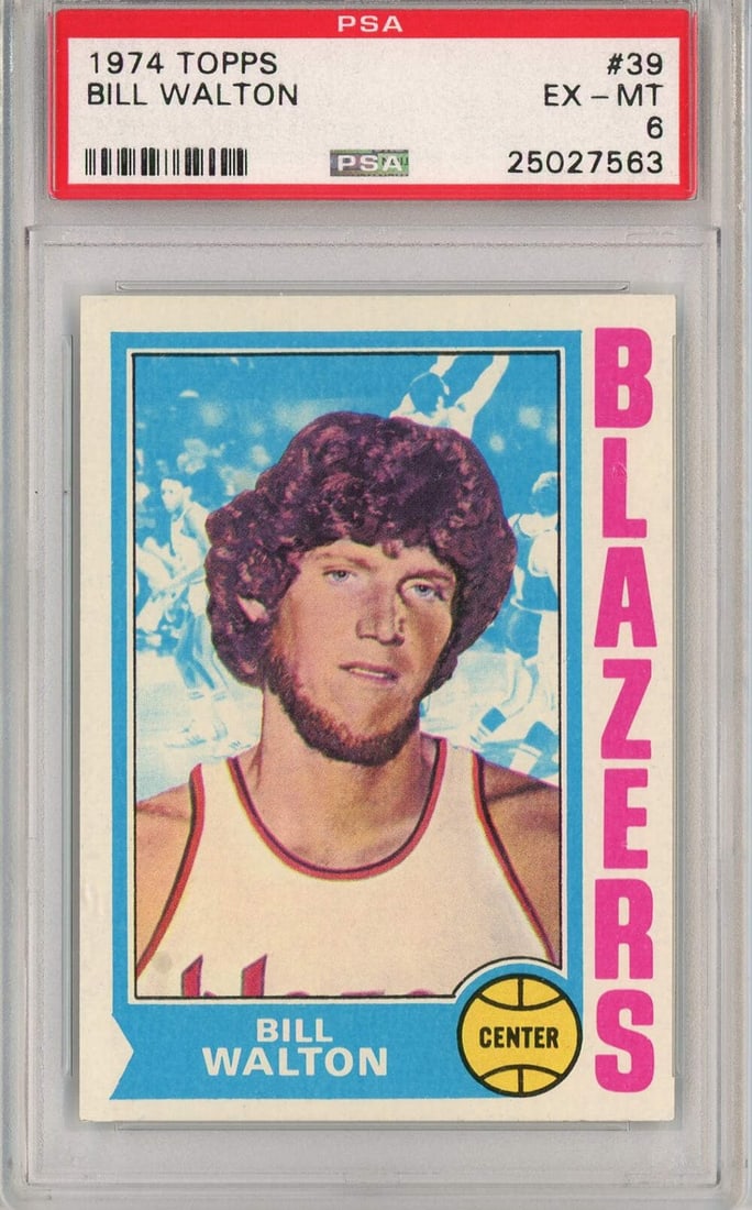 1974 Topps Bill Walton Rookie Basketball Card PSA 6 Portland Trail Blazers (1 of 2)