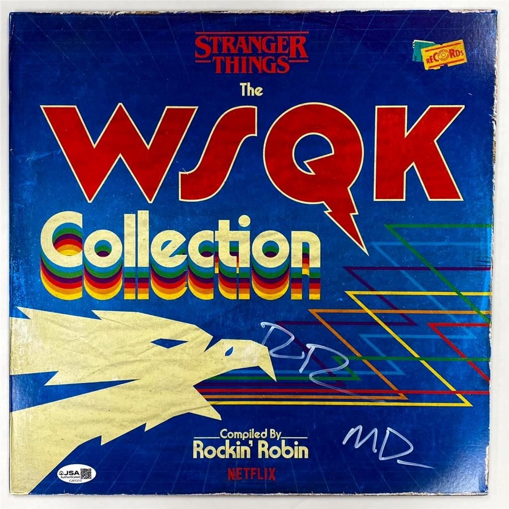 Stranger Things Vinyl Cover Signed by Duffer Brothers JSA Authenticated (1 of 7)