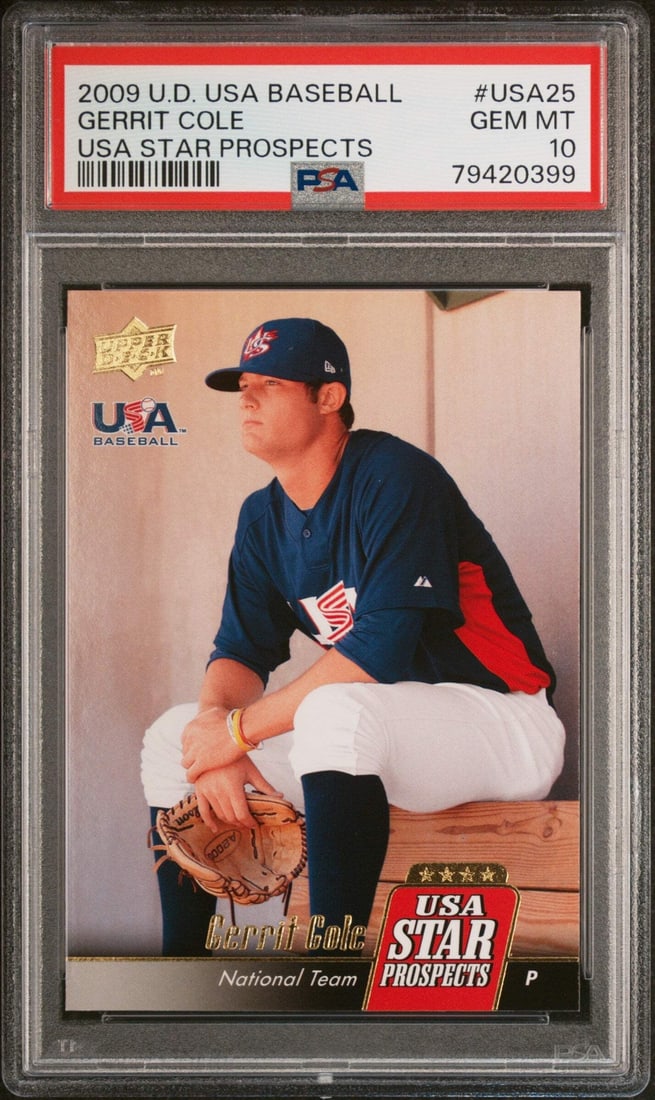 2009 Upper Deck Gerrit Cole #USA25 Star Rookie PSA 10 Graded Card (1 of 2)