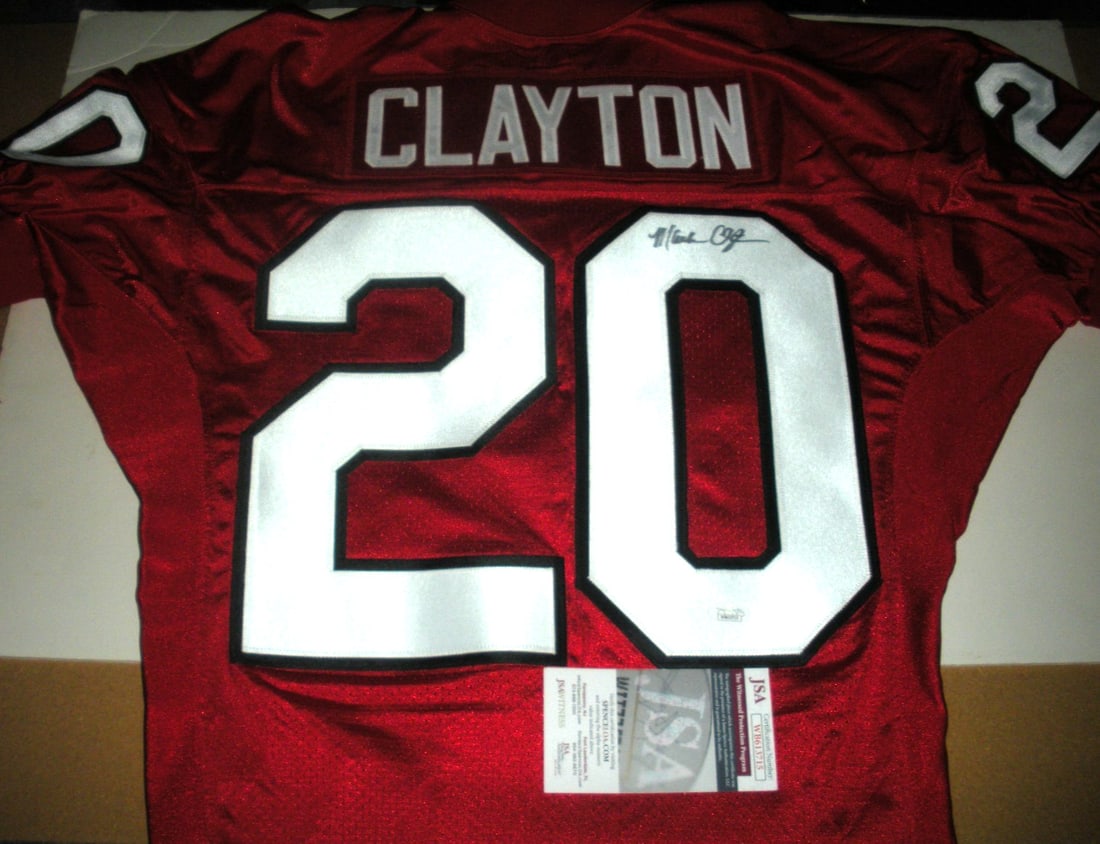 Mark Clayton Louisville Cardinals Signed Adidas Jersey JSA COA: Mark Clayton Louisville Cardinals Signed Adidas Jersey JSA COA This officially licensed Adidas jersey is a pre-owned item signed by James Lofton, a standout player in NFL football. It is a great colle
