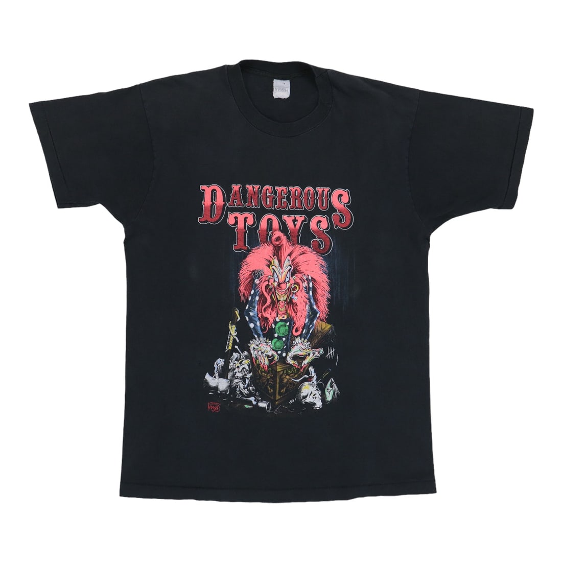 Vintage Dangerous Toys Sport'N A Woody 1989 Black Cotton Band Shirt (1 of 6)