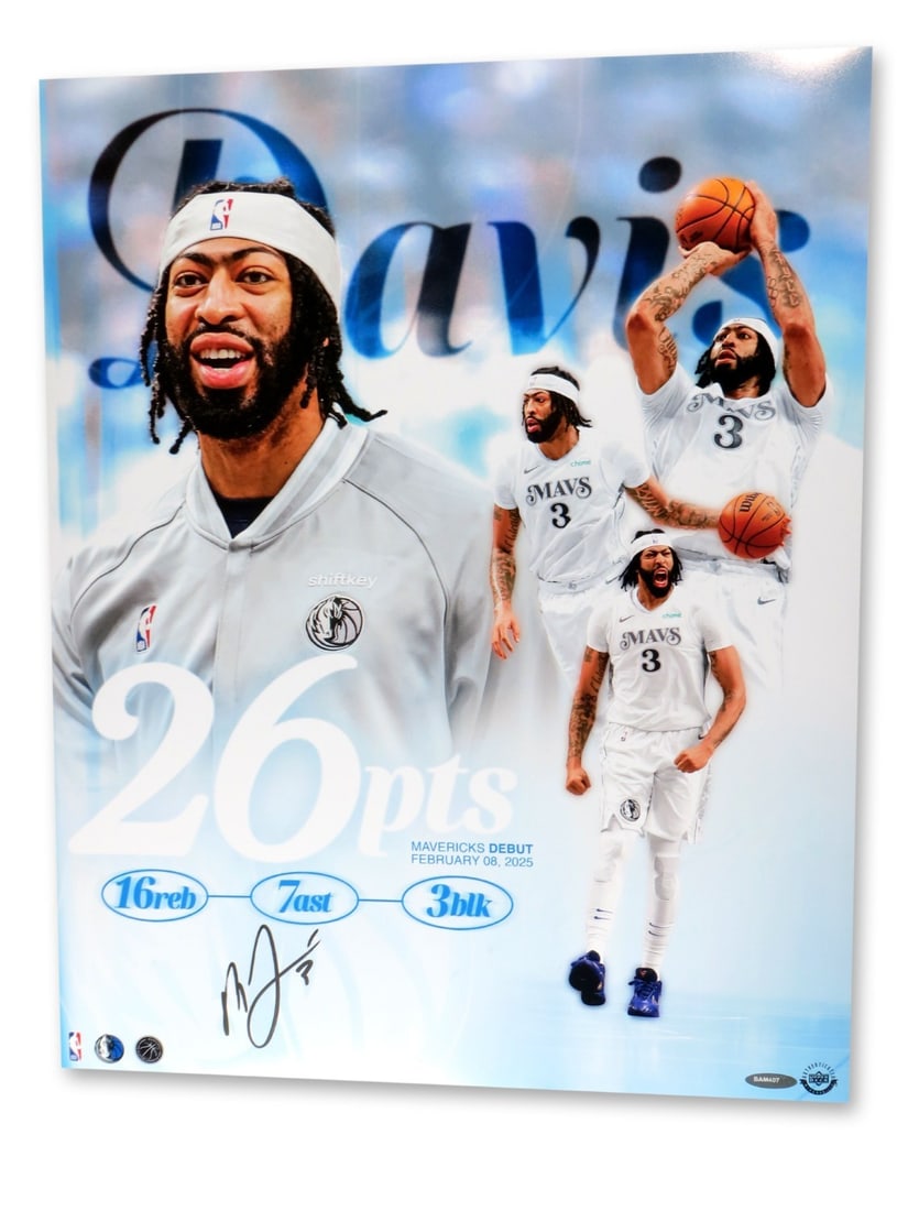 Anthony Davis Signed 16X20 Photo Mavericks Debut Upper Deck Authenticated (1 of 2)