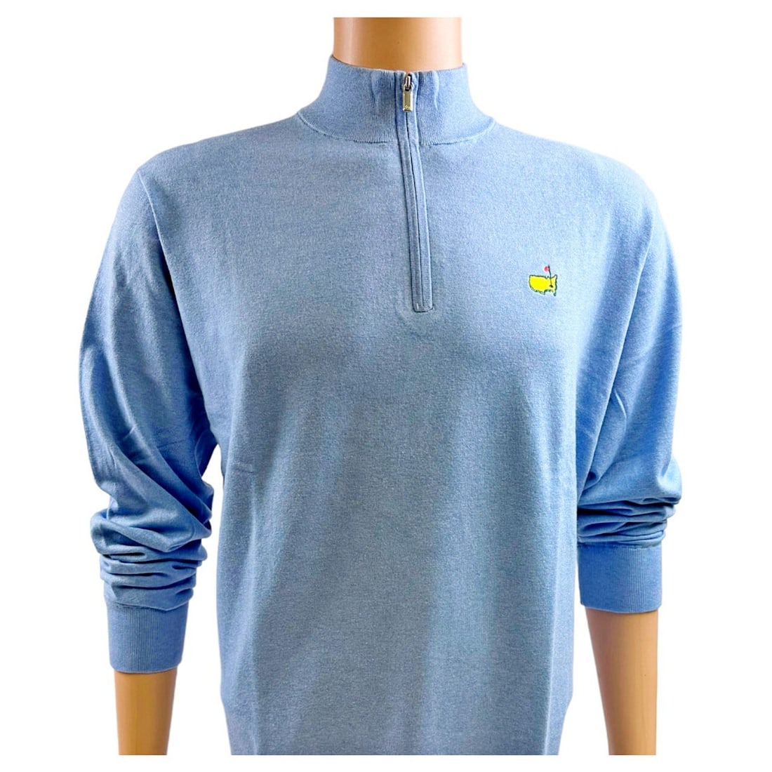 2003 Masters Peter Millar Light Blue 1/4 Zip Golf Sweater XL (1 of 2)