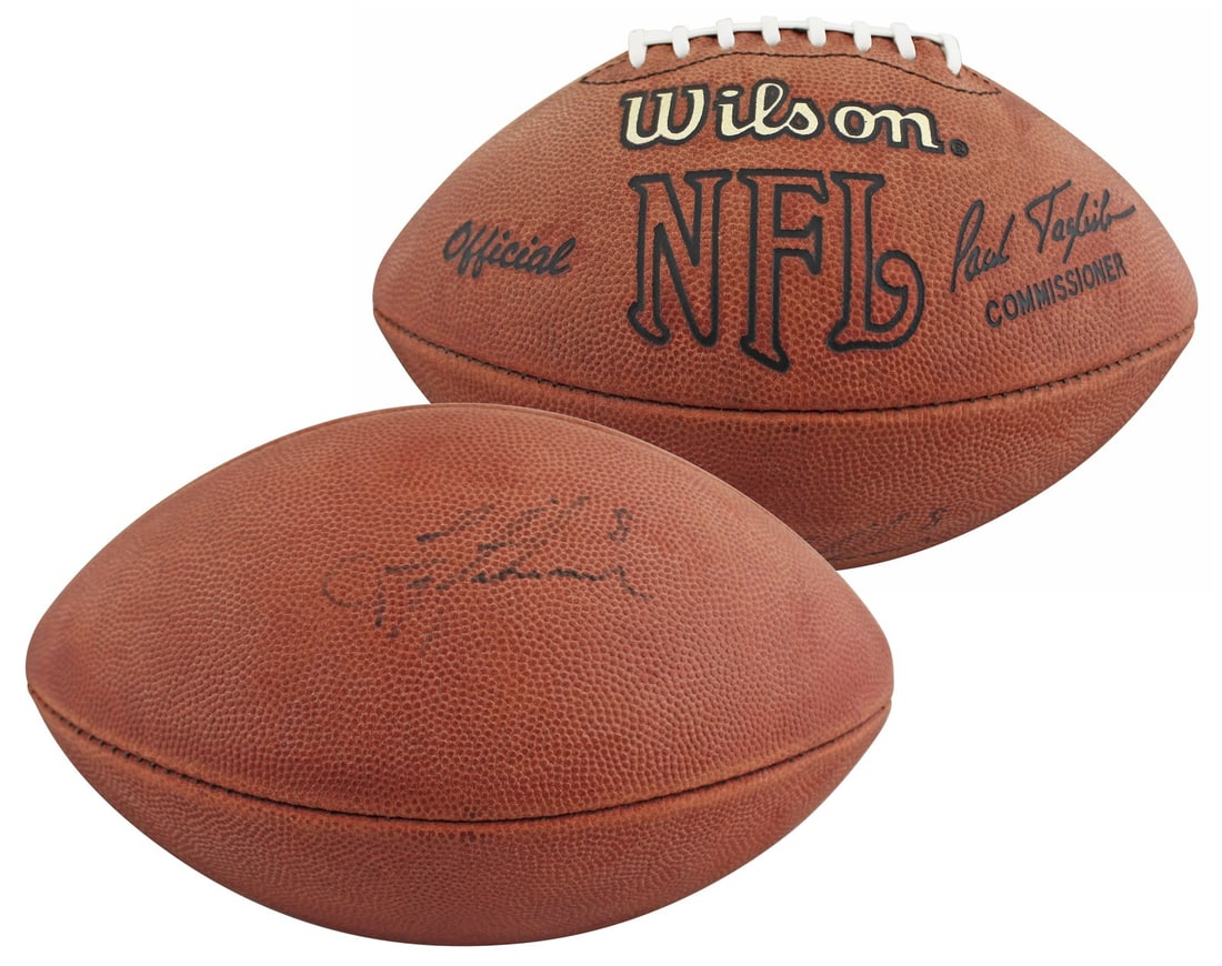 Troy Aikman Signed Official NFL Football Dallas Cowboys Beckett Authenticated (1 of 4)
