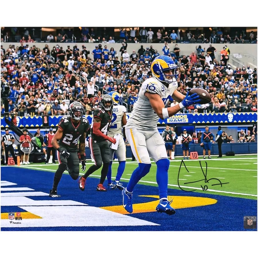 Cooper Kupp Autographed 16x20 Photo Los Angeles Rams Fanatics Authenticated: Cooper Kupp Autographed 16x20 Photo Los Angeles Rams Fanatics Authenticated This is a stunning 16x20 photo of Cooper Kupp, hand signed and authenticated by Fanatics Authentic. Celebrate the Los Angele