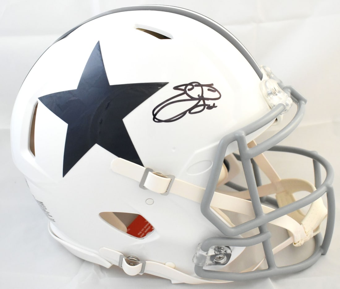 Emmitt Smith Autographed Dallas Cowboys Speed Authentic Helmet Beckett W (1 of 5)