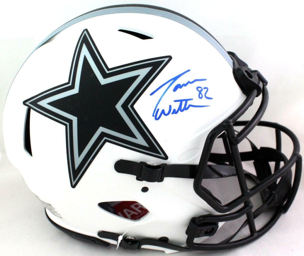Jason Witten Signed Dallas Cowboys Lunar Helmet Beckett Authenticated: Jason Witten Signed Dallas Cowboys Lunar Helmet Beckett Authenticated This authentic Dallas Cowboys Lunar full-size helmet is signed by the legendary player Jason Witten. With an original authenticati
