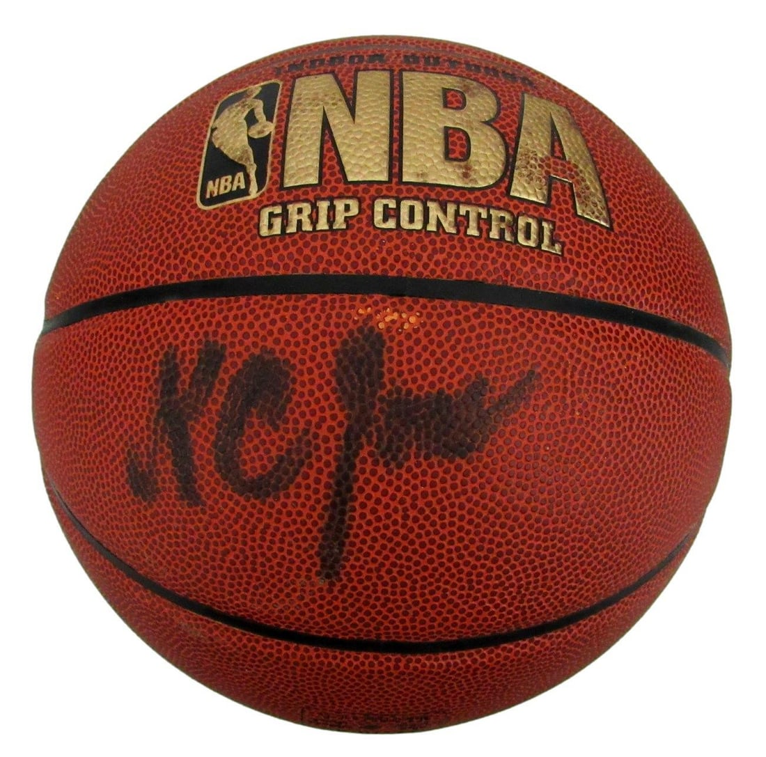 K.C. Jones Signed Boston Celtics Spalding NBA Basketball JSA Authenticated: K.C. Jones Signed Boston Celtics Spalding NBA Basketball JSA Authenticated This is a Boston Celtics signed Spalding NBA basketball by K.C. Jones, a Hall of Fame player. The basketball comes with JSA a
