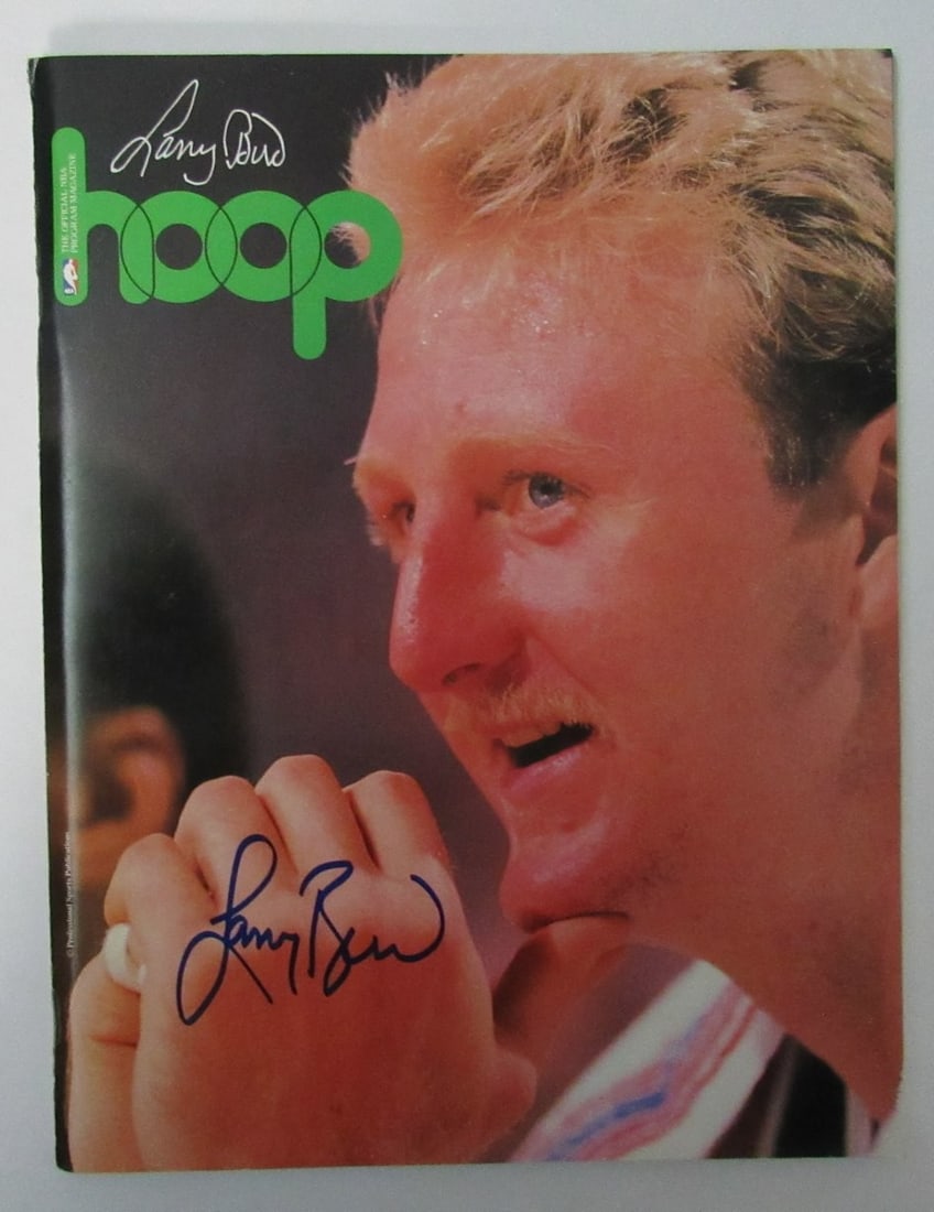 Larry Bird Signed 1989-90 Hoop Program Pacers Celtics JSA Authenticated: Larry Bird Signed 1989-90 Hoop Program Pacers Celtics JSA Authenticated This is an original 1989-90 Hoop Program featuring the Indiana Pacers vs. Boston Celtics, signed by basketball legend Larry Bird