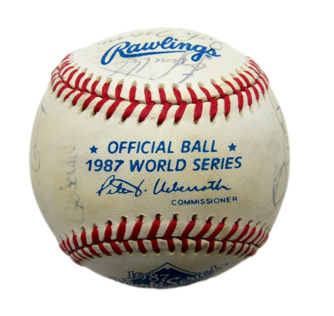 1987 St. Louis Cardinals Autographed Baseball by 25 Players including Herzog HOF (1 of 9)