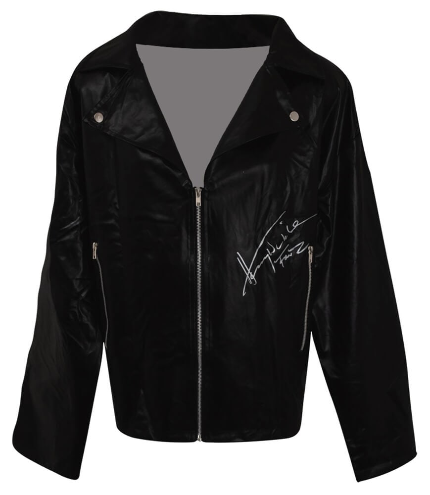 Henry Winkler Signed Black Greaser Biker Jacket Fonz Inscription COA (1 of 1)