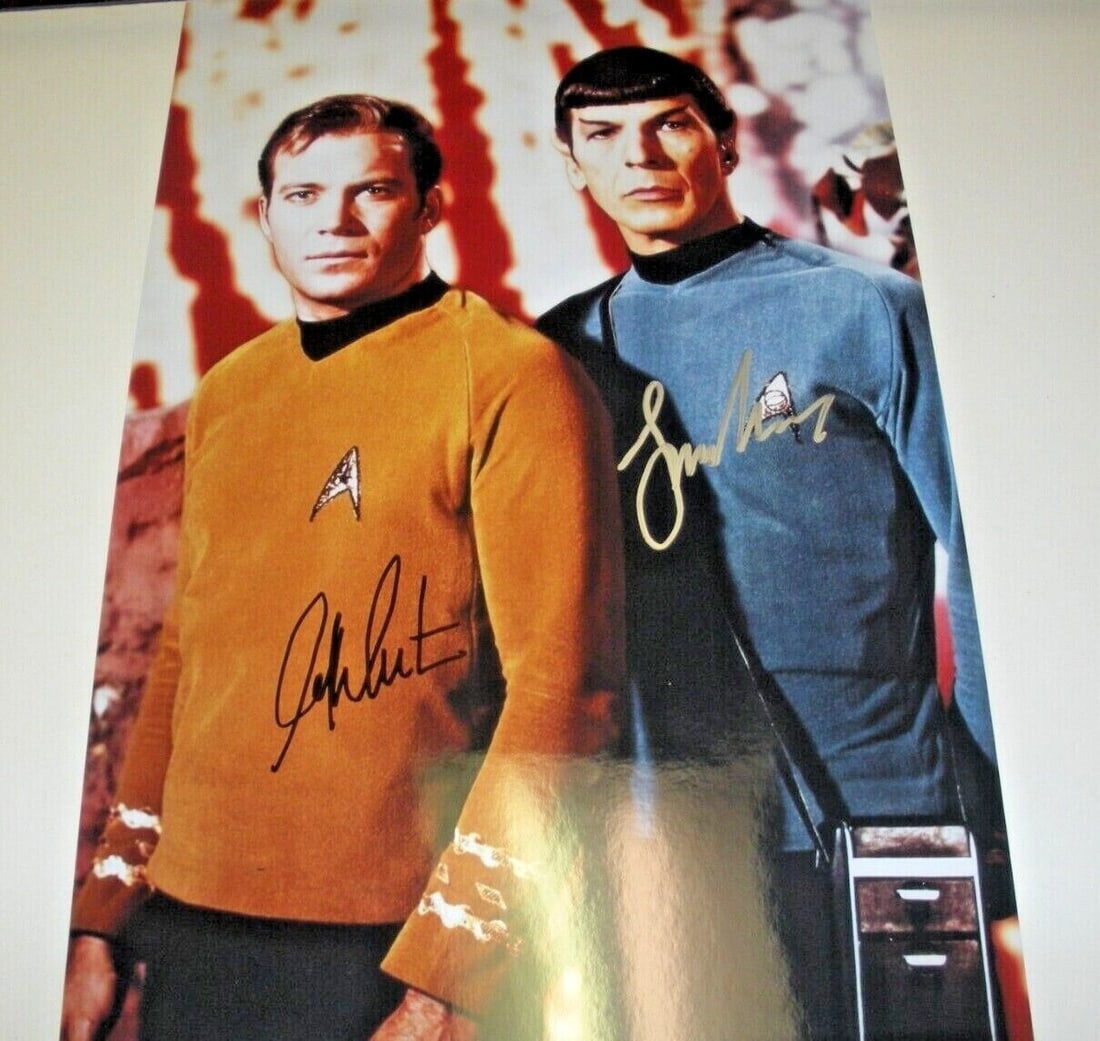Leonard Nimoy William Shatner Signed Star Trek Photo with COA 11x14 (1 of 2)