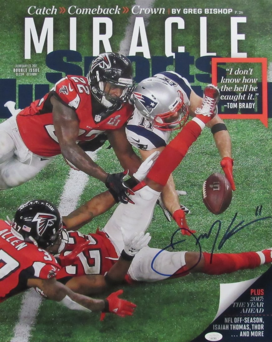 Julian Edelman Autographed 16x20 Photo New England Patriots JSA Authenticated (1 of 3)