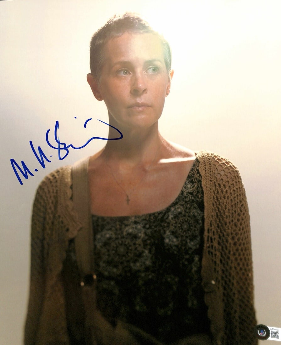 Melissa McBride Signed 11x14 Photo Carol Peletier Beckett Certified: Melissa McBride Signed 11x14 Photo Carol Peletier Beckett Certified This autographed 11x14 photograph features Melissa McBride, known for her role as "Carol Peletier" in the acclaimed series The Walki