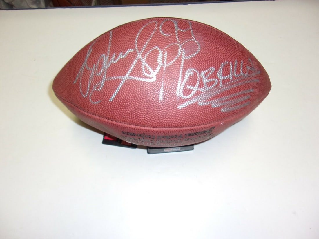 Warren Sapp Signed Official Game Football with COA Tampa Bay Buccaneers (1 of 2)