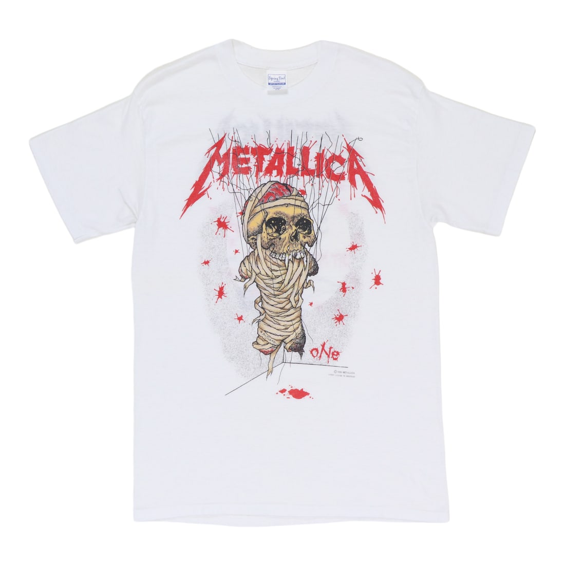 Vintage 1989 Metallica Pushead One Graphic Shirt White 50/50 Poly Cotton (1 of 6)