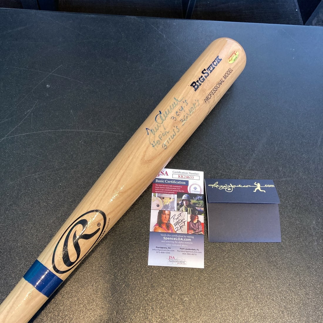 Tom Seaver Signed Inscribed Baseball Bat with JSA COA: Tom Seaver Signed Inscribed Baseball Bat with JSA COA This original baseball bat features the signature of Tom Seaver, a Hall of Famer renowned for his impressive 311 career wins. The bat is heavily i