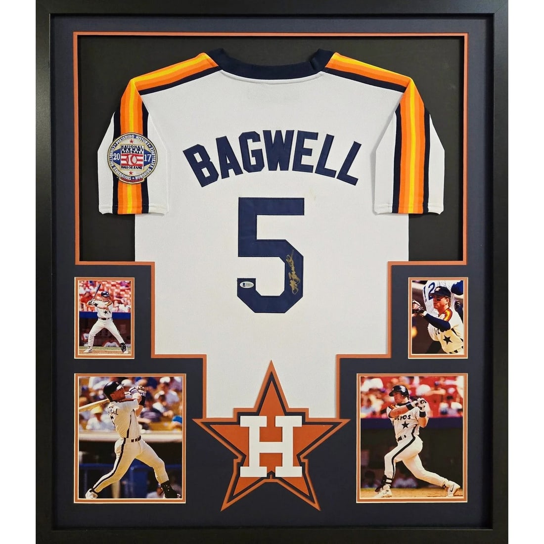 Jeff Bagwell Signed Framed Jersey Houston Astros Beckett Authenticated (1 of 2)